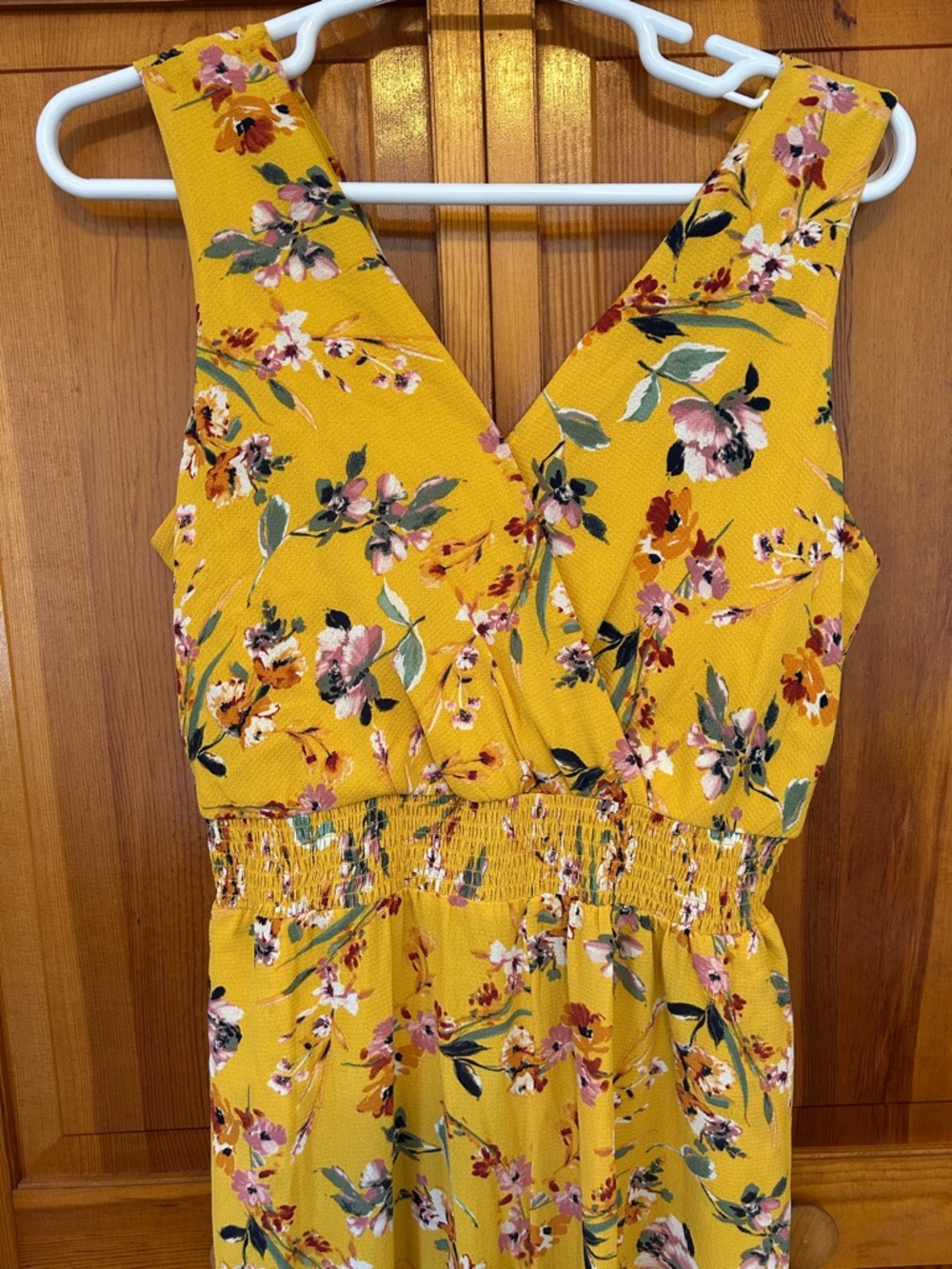 Alyx Yellow Floral V-Neck Sleeveless Wide Leg Jumpsuit XL New - Picture 2 of 12